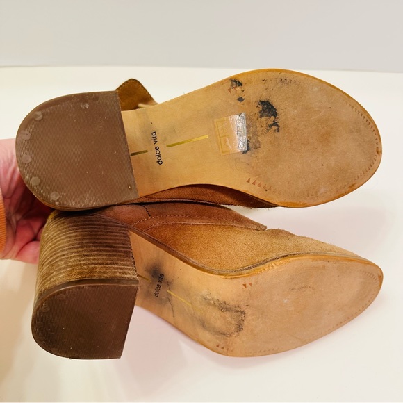 Dolce Vita Drew Tan Suede Ankle Boot 9.5 - Picture 7 of 8